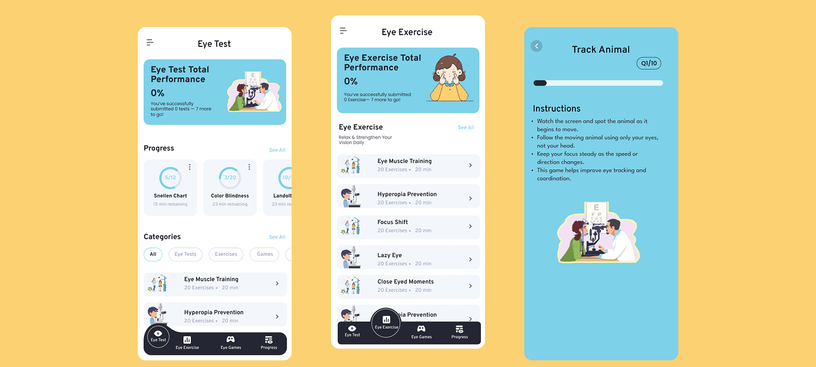 Eye Care App UI/UX